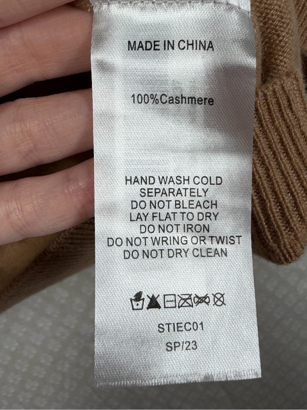 Quince NWT Tan Mongolian Cashmere Short Sleeve Sweater Top - Picture 5 of 7